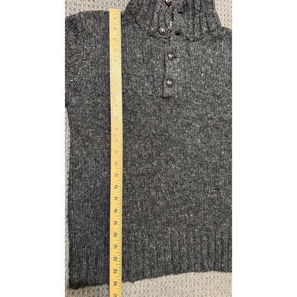Vintage Polo Ralph Lauren Quarter Button Wool/Alpaca/Acrylic Sweater Mens S Gray - Picture 5 of 8